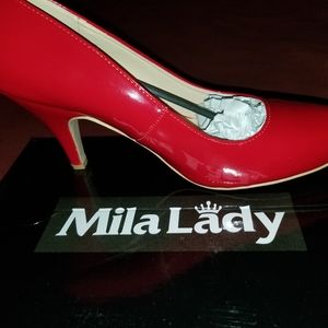 Reduced: Mila Lady Red Heels size 11 fit like a 10